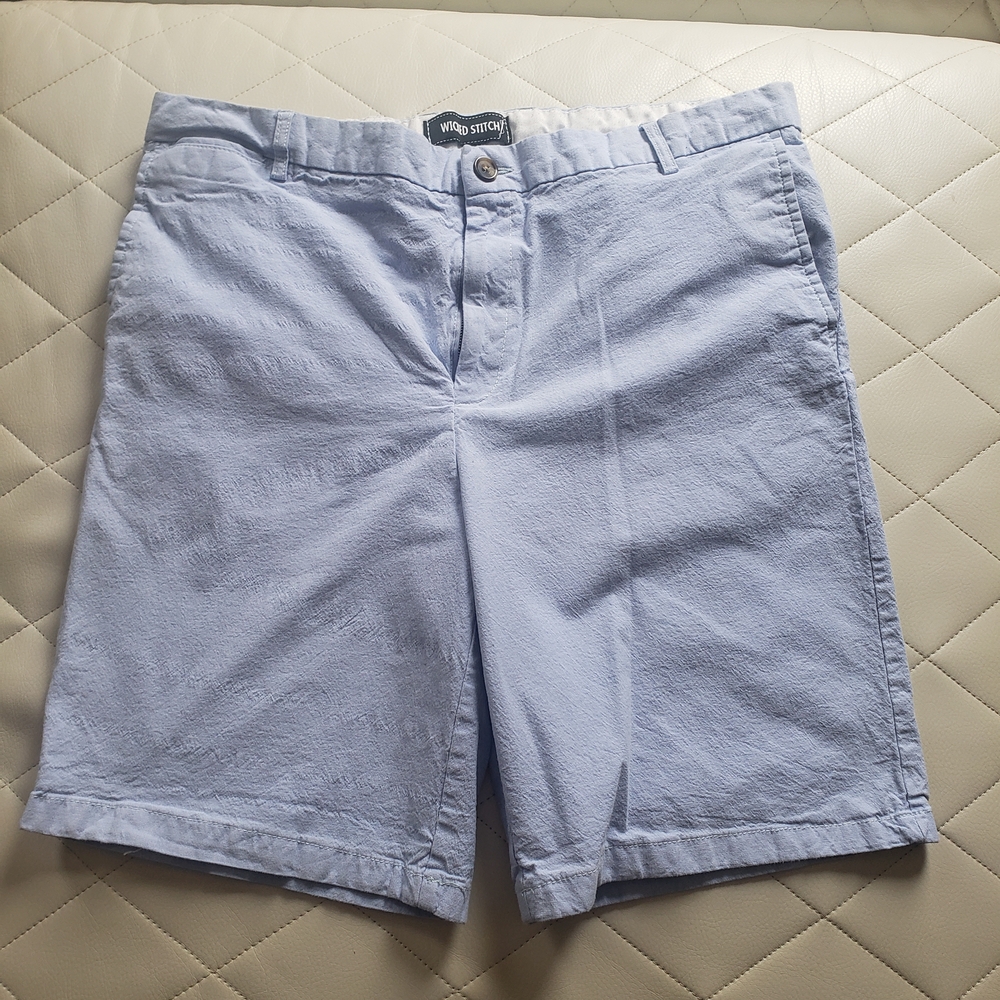 Men Wicked Stitch Light Blue Men's Flat Front Shorts Size 40